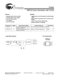 Datasheet CY2412 manufacturer Cypress