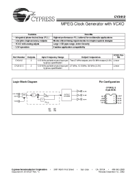 Datasheet CY2412SCT manufacturer Cypress