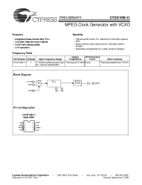 Datasheet CY241V08-11 manufacturer Cypress