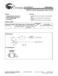 Datasheet CY241V08-41 manufacturer Cypress