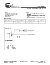 Datasheet CY241V08A-12 manufacturer Cypress