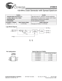 Datasheet CY24210 manufacturer Cypress