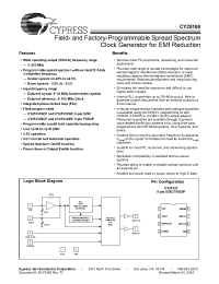 Datasheet CY25100SCF manufacturer Cypress