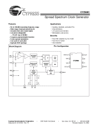 Datasheet CY25561SC manufacturer Cypress