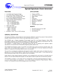 Datasheet CY25568SC manufacturer Cypress