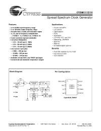 Datasheet CY25811/12/14 manufacturer Cypress