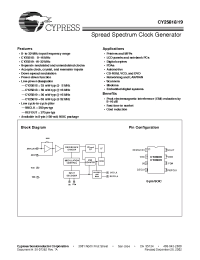 Datasheet CY25818 manufacturer Cypress