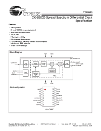 Datasheet CY25823 manufacturer Cypress