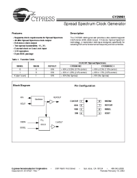 Datasheet CY25901 manufacturer Cypress