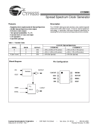 Datasheet CY25901SCT manufacturer Cypress