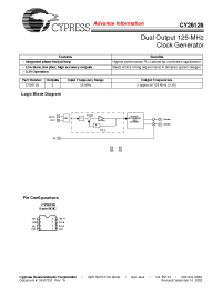 Datasheet CY26126 manufacturer Cypress