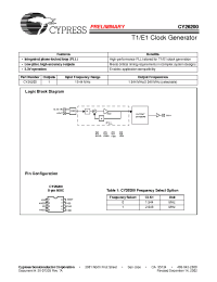 Datasheet CY26200SI manufacturer Cypress
