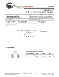 Datasheet CY26210 manufacturer Cypress