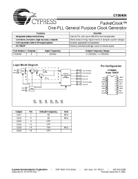 Datasheet CY26404ZC manufacturer Cypress