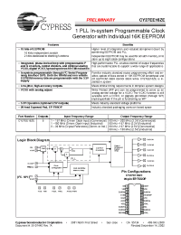 Datasheet CY27EE16ZEC-3XX manufacturer Cypress