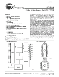 Datasheet CY27H010-25ZC manufacturer Cypress
