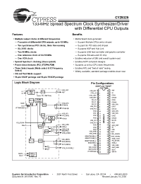 Datasheet CY28329ZXCT manufacturer Cypress