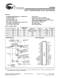 Datasheet CY28339 manufacturer Cypress