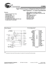 Datasheet CY28381OC manufacturer Cypress