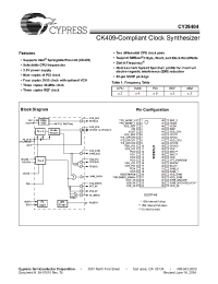 Datasheet CY28404OXC manufacturer Cypress