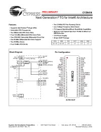 Datasheet CY28416 manufacturer Cypress