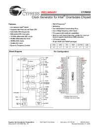 Datasheet CY28435OXCT manufacturer Cypress