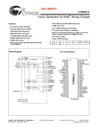 Datasheet CY28442ZXC-2T manufacturer Cypress