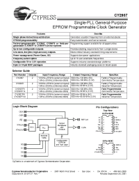 Datasheet CY2907-11 manufacturer Cypress