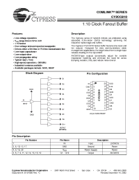 Datasheet CY2CC810OI manufacturer Cypress