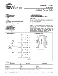 Datasheet CY2CC910OIT manufacturer Cypress