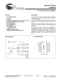 Datasheet CY2DP814ZI manufacturer Cypress