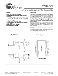 Datasheet CY2LL8422ZC manufacturer Cypress