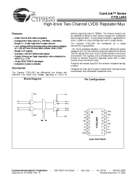 Datasheet CY2LL843SC manufacturer Cypress