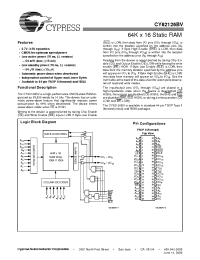 Datasheet CY62126BV manufacturer Cypress