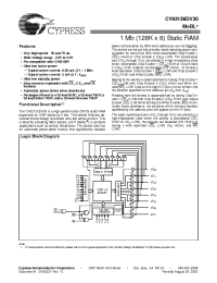 Datasheet CY62128DV30L-70SI производства Cypress