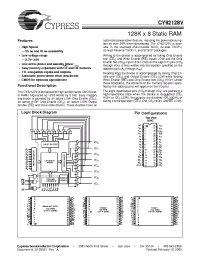 Datasheet CY62128VL-70SCT manufacturer Cypress