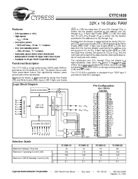 Datasheet CY62138VLL-70BAI производства Cypress