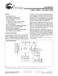 Datasheet CY62146DV30L manufacturer Cypress