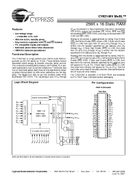 Datasheet CY62146V manufacturer Cypress