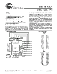 Datasheet CY62148B-70 manufacturer Cypress