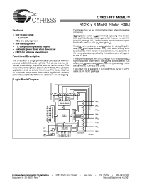 Datasheet CY62148V-70SC manufacturer Cypress
