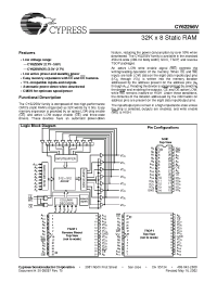 Datasheet CY62256V-70SNI manufacturer Cypress