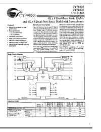 Datasheet CY7B134-20PC manufacturer Cypress