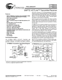 Datasheet CY7B9234-400C manufacturer Cypress