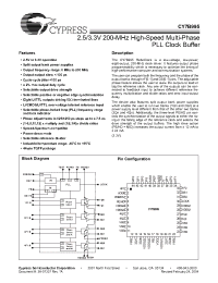 Datasheet CY7B995AC manufacturer Cypress
