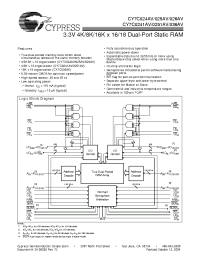 Datasheet CY7C024AV-25AC manufacturer Cypress