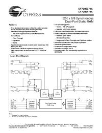 Datasheet CY7C09079A-9AC manufacturer Cypress