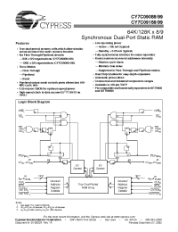 Datasheet CY7C09099-12AC manufacturer Cypress