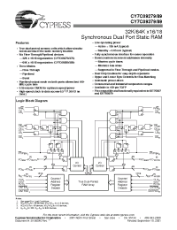 Datasheet CY7C09289-7AC manufacturer Cypress