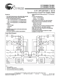Datasheet CY7C09389V-9AI manufacturer Cypress